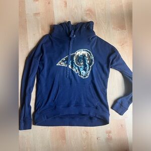 NFL x Victoria’s Secret Love Pink Hoodie Sequins LA St  Louis Rams HTF Small